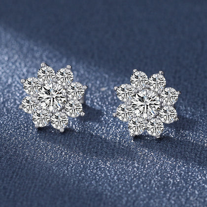 Moissanite Earring - 0.5 Carat + 0.5 Carat