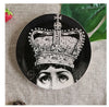 Wall Plate - Crown - Black/White 10 Inches
