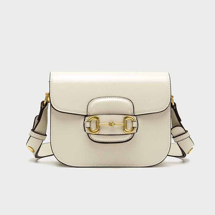 Small Horsebit Shoulder Bag - Cream