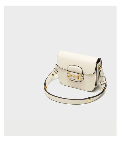 Small Horsebit Shoulder Bag - Cream