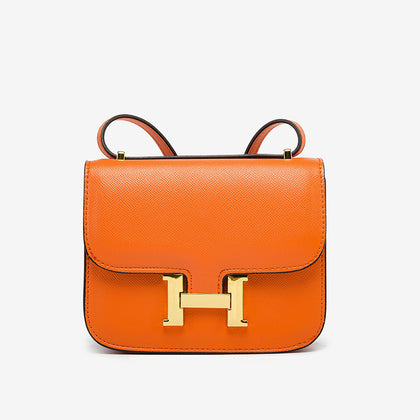 Small H Flap Shoulder Bag - Orange
