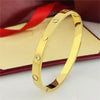 Love Bangle With Crystals - ClipOn - Yellow Gold