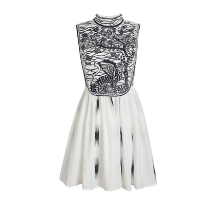 Embroidered Forest Dress
