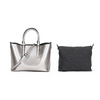 Leather Tote Bag - Cowskin Silver M