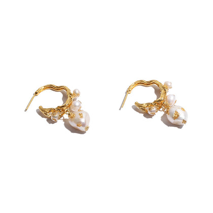 Pearls Earring - Gold