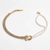 Double Pearls & Crystals Necklace