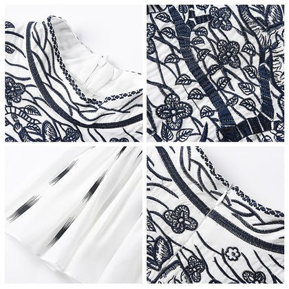Embroidered Forest Dress