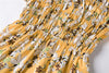 Printed Satin Dress - Yellow