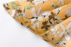 Printed Satin Dress - Yellow