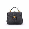 Woven Saddle Top handle Bag - Small
