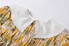 Printed Satin Dress - Yellow