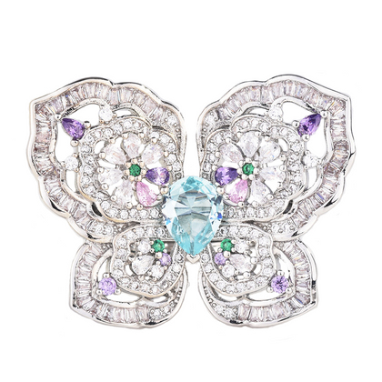 Butterfly Ring With Cubic Zirconia