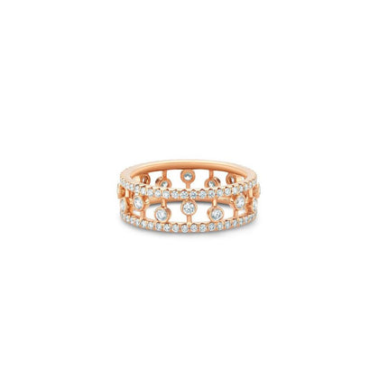 Dewdrop Band in Silver - Rose Gold