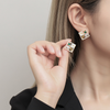 Flower Earring With Cubic Zirconia