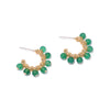 18K Gold Plated Jade Earring