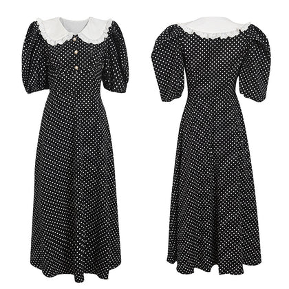 Black Polka-Dot Dress