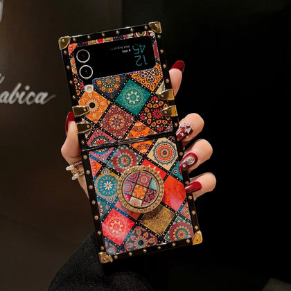 Samsung Galaxy Z Flip4 Case With Ring - Mandala