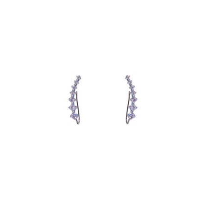 Seven Stars Earring With Cubic Zirconia - Silver