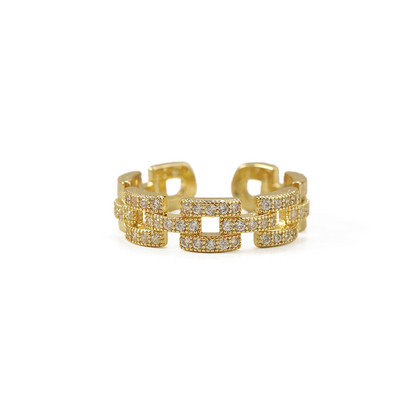 Empreinte D'amour 18K Gold Plated Retro Square Ring