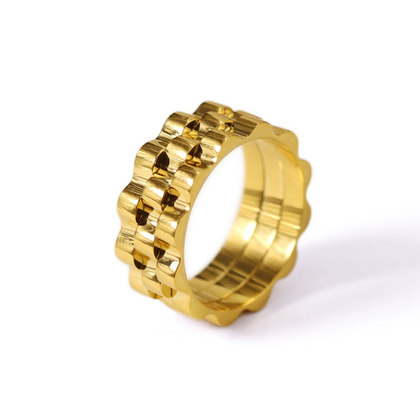 Empreinte D'amour 18K Gold Plated Wave Ring